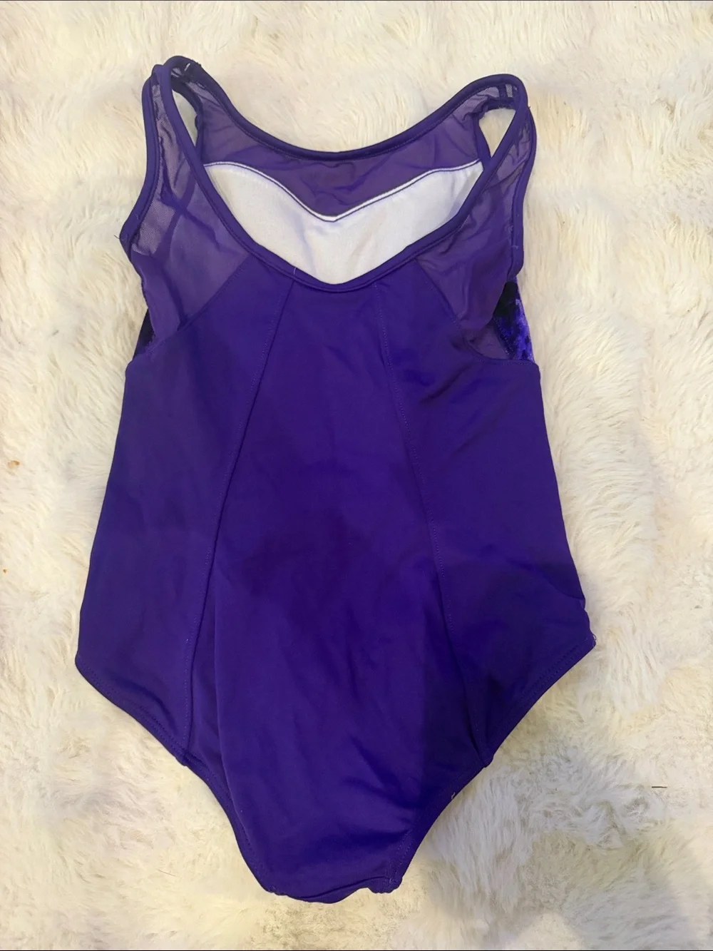 Bloch Girls Purple Velvet-Accent Leotard